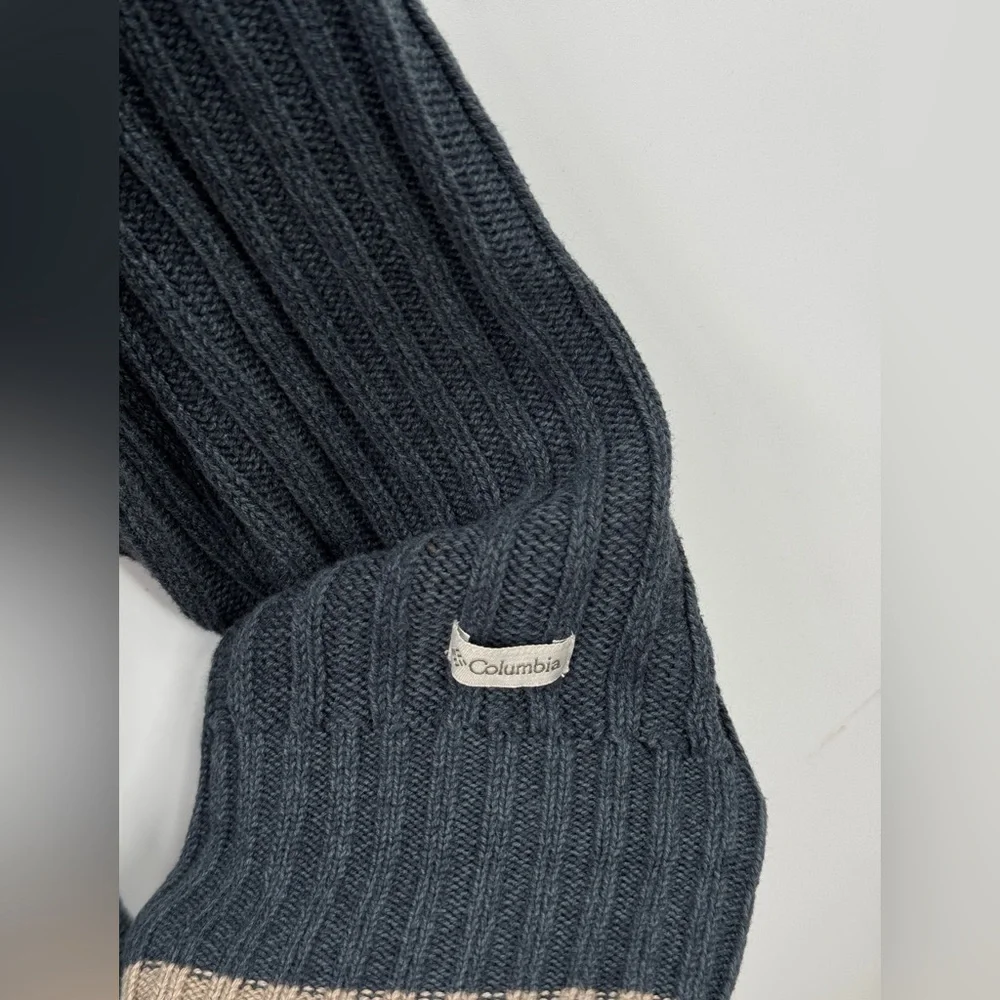 Columbia Sweater Mens XL Dark Blue Cotton Crew Neck Pullover Extra Large Thick